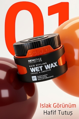 Ostwint Menstyle Collection No:01 Profesyonel Saç Şekillendirici Wet Islak Wax 150 ML