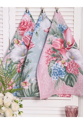 Kuz'kina Hatka 3 Parçalık Mutfak Havlusu Seti 224582756 Pembe