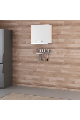 Minar Mutfak Üst Modül 1dk 60cm Asp Dolap Beyaz - B1