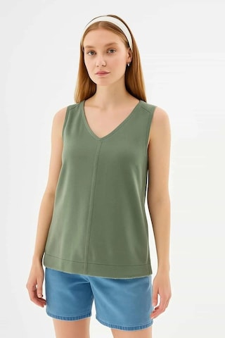 Fashion Friends Kadın V Yaka Bluz 26y0530k1 Haki