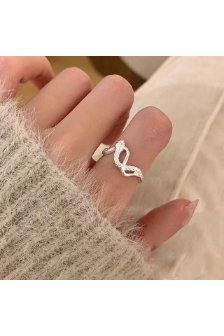 Kadınlar İçin Özel Olarak Tasarlanmış Benzersiz Düz Bantlı Yüzük No.10 Çok Renkli