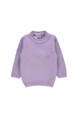 Civil Baby Kız Bebek Triko Kazak 6-18 Ay Lila