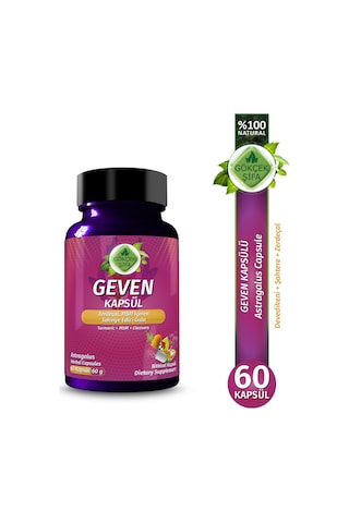 Gökçek Şifa Geven Kapsül (Astragalus Capsule) 1000 MG 60 Kapsül