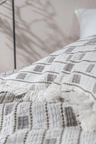 Ecocotton Merisa Gri %100 Organik Pamuk Çift Kişilik Yatak Örtüsü Gri