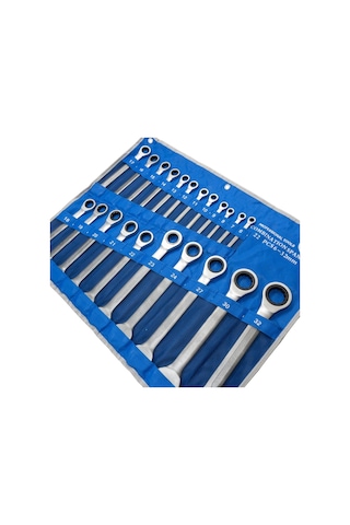 6125 Cırcır Kombine Anahtar Takımı 6-32mm 22 Parça Bez Çantalı