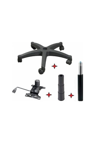 Depolife Yönetici Ofis Çalışma Koltuğu Ayağı Yıldız Tekerlek Aortisör Tele