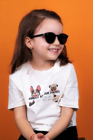 Yeni-unisex 3-9 Yaş Polarize Siyah Çocuk Güneş Gözlüğü Siyah