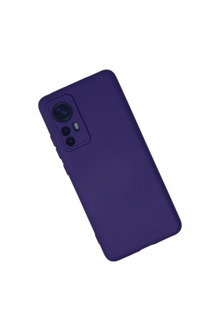Xiaomi Mi 12 Kılıf Nano İçi Kadife Silikon - Mor Düz Renkli