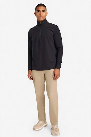 Defacto Defactofit Standart Fit Dik Yaka Yarım Fermuarlı Polar Sporcu Sweatshirt F2302ax25wnbk81 Siyah