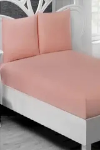 Altın Karma Çift Kişilik İnce Penye Lastikli Çarşaf 150x200 Cm 2 Adet Yastık Kılıflı Yavruağzı