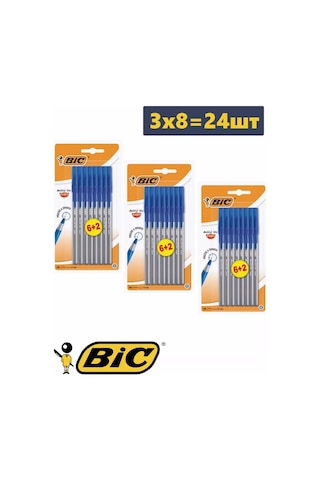 Bıg Bıg 24'lü Tükenmez Kalem - Mavi. Set. 254855957 Mavi