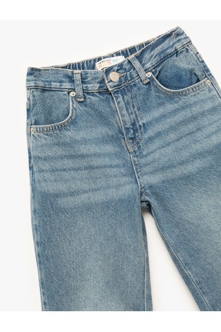 Koton Pamuklu Cepli Rahat Kesim Denim Pantolon Orta İndigo 6wkb40004td İndigo