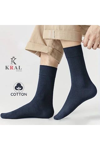 Kral Socks Yazlık Penye Orta Uzun Parfümlü Erkek Çorap 12'li  - Antrasit - Lacivert - Siyah