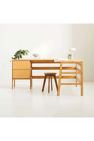 Woodesk Sera Ahşap Çalışma Masası 100x190 Tik Renk Cpt4639-170 Teak
