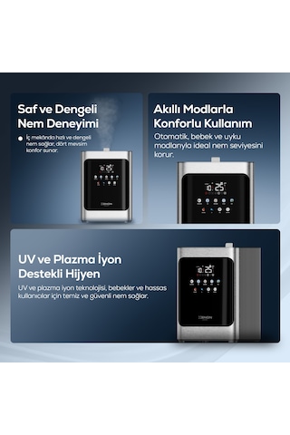 Xenon Smart Akıllı Hava Nemlendirici Pure Sıcak & Soğuk Buhar, 4.8l, Uv + Plazma, Wi-fi, 38db Sessiz X7452