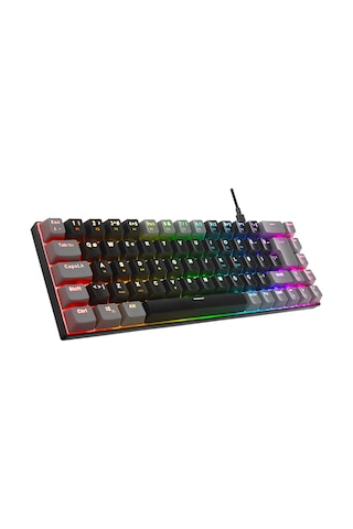 Acer Emachines Eak68 Rgb Mekanik Red Switch Mini Oyuncu Klavyesi - Siyah Gri 68 Tuş Kompakt Gaming