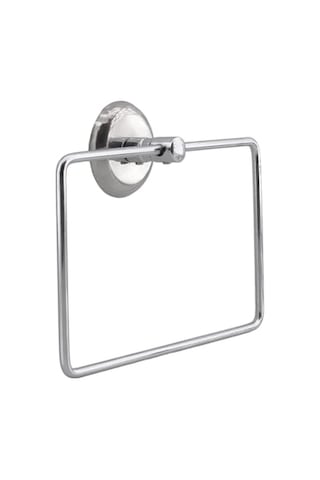 Krom Renk Vidalı Kare Havluluk Lavabo Banyo Mutfak Aparat Standı Bez Havlu Askısı Paslanmaz Metal Genel