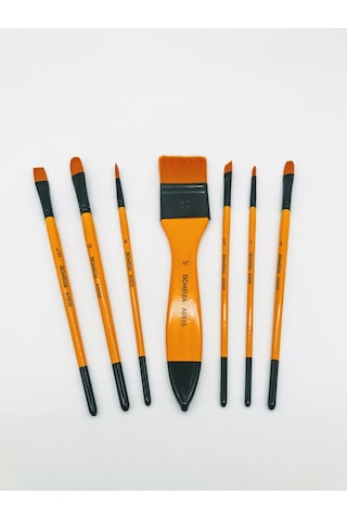 7 PARÇA SANAT FIRÇA YAĞLI BOYA AKRİLİK SULU BOYA FIRÇA SETİ