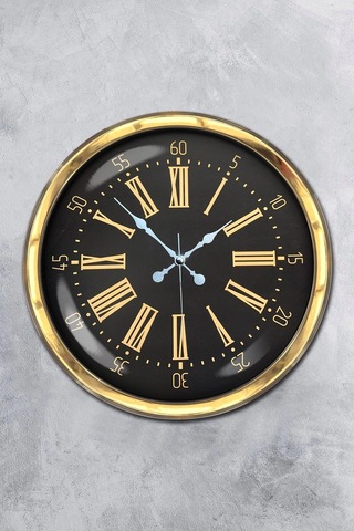 40 Cm Metal Gold Roma Rakamlı Duvar Saati