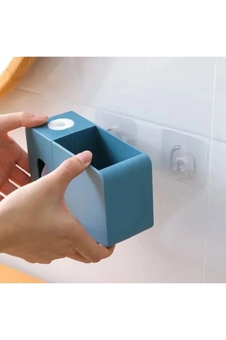 Trendooze Gaojunshop01 Koyu Mavi Hijyenik Diş Macunu Dispanseri Ve Askılık Koyu Mavi
