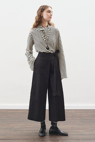 Etek Görünümlü Pantolon Siyah Siyah