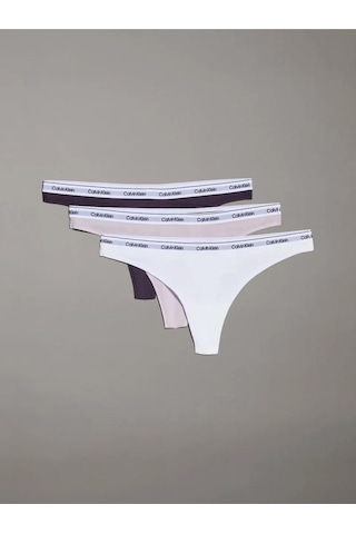 Kadın Marka Logolu Elastik Bantlı Günlük Kullanıma Uygun Renkli Külot 000qd5209e Qa7-10003 Renkli