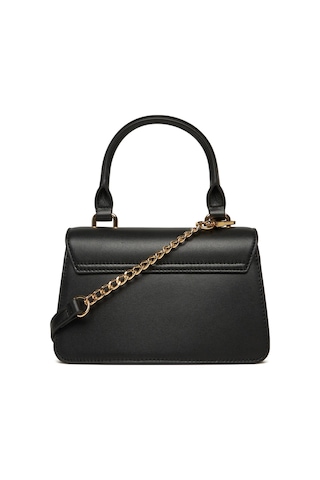 Kadın Capra Altın Renk Logolu Zincir Askılı El Çantası - Siyah Nero