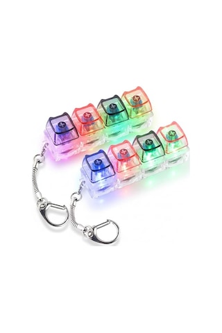 2 Adet Klavye Fidget Oyuncak, Led Işıkları İle Fidget Anahtarlık Klavye Kedi Şekli Klavye Dekompresyon Düğmesi Parmak Tıkırtı Oyuncaklar, Düğme Stres Giderici Fidget Rahatlama Stres