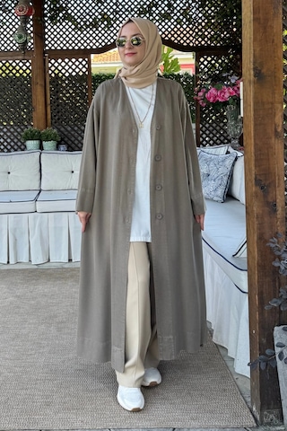 Rabia Şamlı Nazenin Kot Tencel Kap Vizon Normal