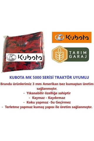 Kubota Mk 5000 Serisi Traktör Kaporta Branda Ve Koltuk Kılıfı Seti - Kaporta Kılıfı Ve Koltuk Kılıfı
