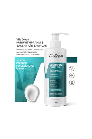 Villed'eau Kuru ve Yıpranmış Saçlara Özel Ultra Yumuşak Şampuan 400 ML