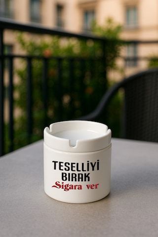 Porselen Baskılı Küllük - Teselli