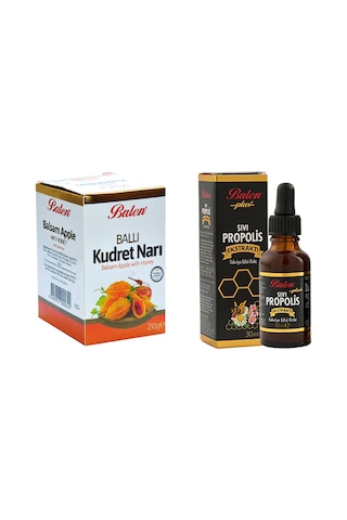 Balen Ballı Kudret Narı Macunu 210 G + Sıvı Propolis Ekstraktı Takviye Edici Gıda 30 ML