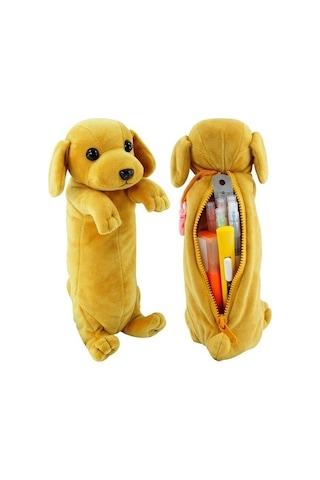 Agoodshop Kalem Kutusu 3d Peluş Köpek Kalem Kılıfı Yumuşak Hayvan Kırtasiye Karikatür Saklama Kalem Çan Ad-4001