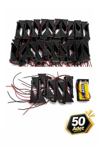 Pil Yuvası 9v Açık - 50 Adet