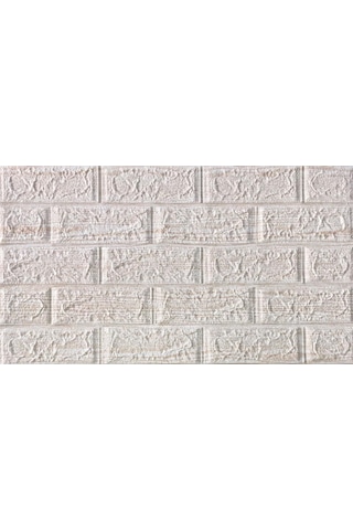Yapışkanlı 3d Çizgili Krem Duvar Kağıdı Paneli Nw96 70x38