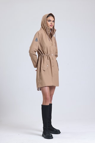 T Rain Pu Raincoat Xl Beden Bej Erkek Yağmurluk Bej