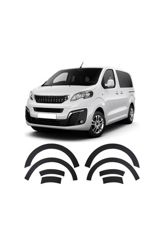 Peugeot Expert Traveller 2017 Ve Sonrası Uyumlu Çamurluk Dodik Seti 8 Parça Abs Mat Siyah