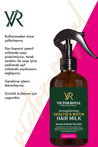 Victor Royal Keratin&biotin Isı Koruyucu Saç Spreyi 250 Ml