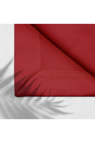 Kuş Gözü Desenli Masa Örtüsü Kırmızı