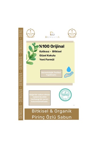 %100 Doğal Güzel Kokulu El Yüz Saç Vücut Cilt Orijinal Bitkisel Pirinç Özlü Sabunu 120g - 1 Adet Karışık