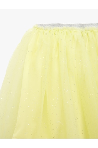 Koton Lastikli Bel Detaylı Astarlı Simli Tütü Etek Sarı 5skg70029ak Sarı