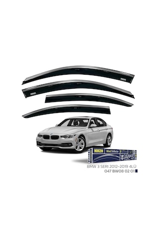 Bmw 3 Serisi F30 2012-2019 - Kromlu Cam Rüzgarlığı 4lü Parça