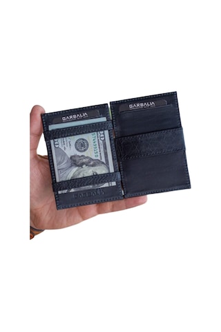 Garbalia Magic Hakiki Deri RFID Engelleyici Unisex-Siyah