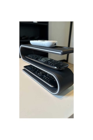 Modern Tasarım 3 Bölmeli Çok Amaçlı Tv Kumandalık Siyah Düzenleyici Organizer 25x13x6.5 Cm