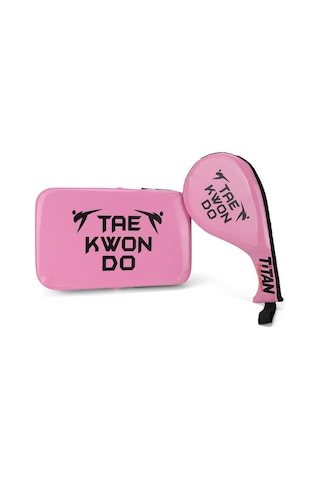 Titan Sport Pembe Darbe Yastığı+raket Ellik 2'li Set