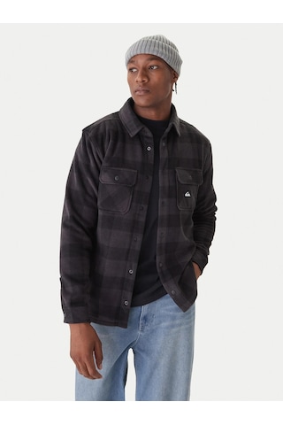 Quıksılver Berıng Straıt Check Shırt Anthracite - Pattern 1 Erkek Polar Ceket Eqypf03075-6454 Siyah Melanj