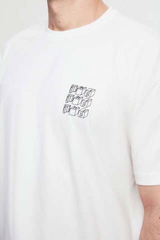 D's Damat Oversize Beyaz Baskılı %100 Pamuk T-shirt 2EC14ORT05212 Beyaz