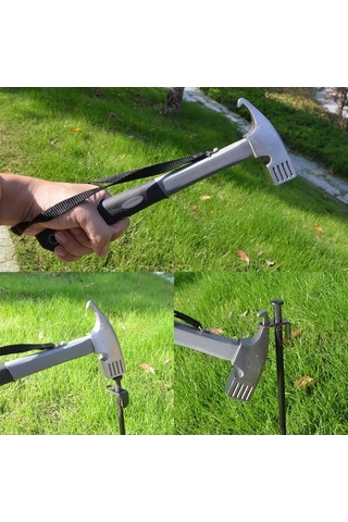 Pazly Ve Taşıma Saplı, Pratik, Lastik Kemerli Kazıkları Kamp İçin Geeroyoo Dayanıklı Çelik Çekici Çadır - Mc