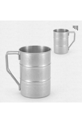 Bloomnest 304 Stainless Steel Camping Cup Set, Portable Hiking Travel Cup, Silver Paslanmaz Çelik Kamp Kupası Seti, Taşınabilir Dağcılık Yürüyüş Seyahat Kupa Gümüş Gümüş Gümüş